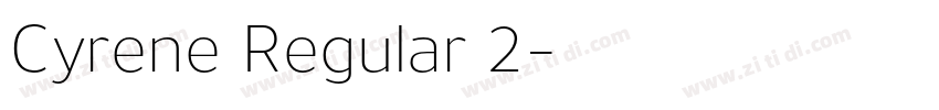 Cyrene Regular 2字体转换